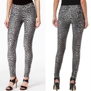 NEW NWOT Michael Kors Animal Print Pull-On Ponte Twill Knit Leggings